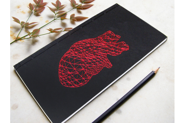 Red Heart Anatomy Journal by Fabulous Cat Papers