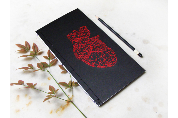 Red Heart Anatomy Journal by Fabulous Cat Papers