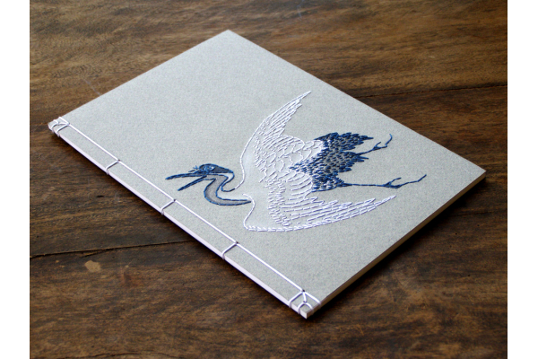 Japanese Crane Notebook by Fabulous Cat Papers