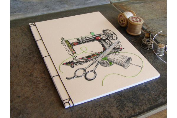 Sewing Machine Journal by Fabulous Cat Papers