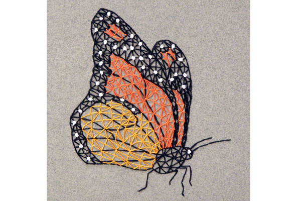 Monarch Butterfly. Embroidered A5 Notebook by Fabulous Cat Papers