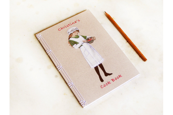 Cute Cooking Girl Notebook by Fabulous Cat Papers