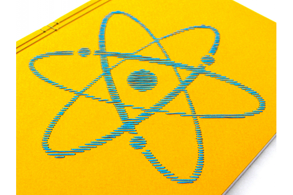 Atom Symbol Notebook by Fabulous Cat Papers