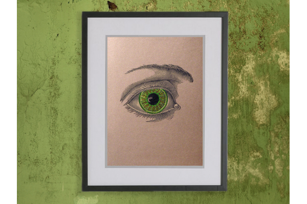 Vintage Eye. Paper Embroidery by Fabulous Cat Papers