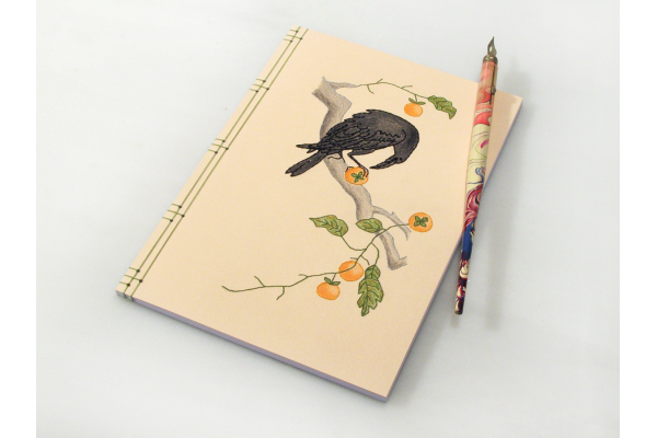 Crow Eating a Persimmon by Fabulous Cat Papers