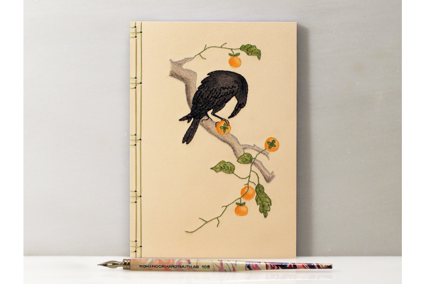 Crow Eating a Persimmon by Fabulous Cat Papers