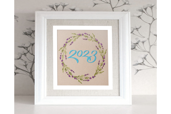 2023 Lavender Flower Wreath by Fabulous Cat Papers