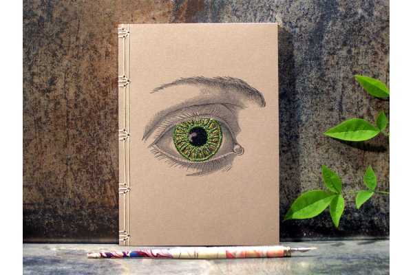 Vintage Eye Journal by Fabulous Cat Papers