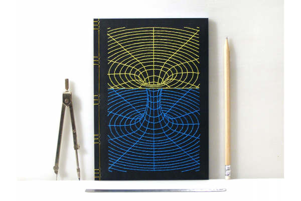 Black Hole. Embroidered Journal by Fabulous Cat Papers