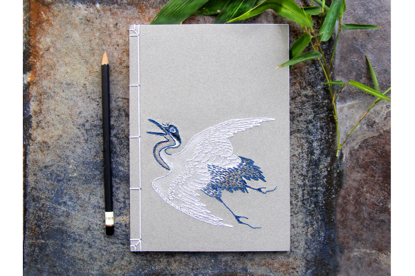 Japanese Crane Notebook by Fabulous Cat Papers