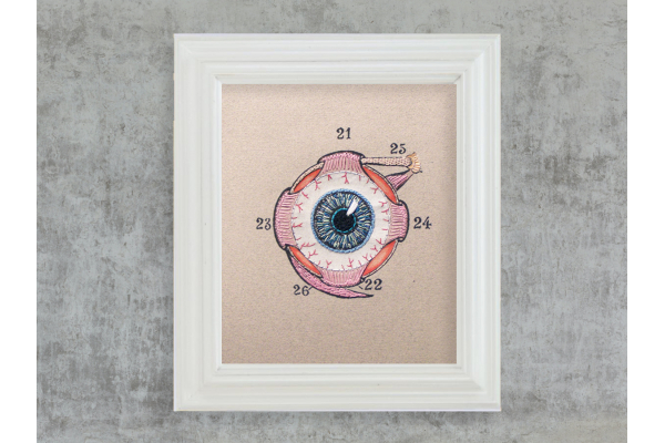 Eye Anatomy. Paper Embroidery by Fabulous Cat Papers