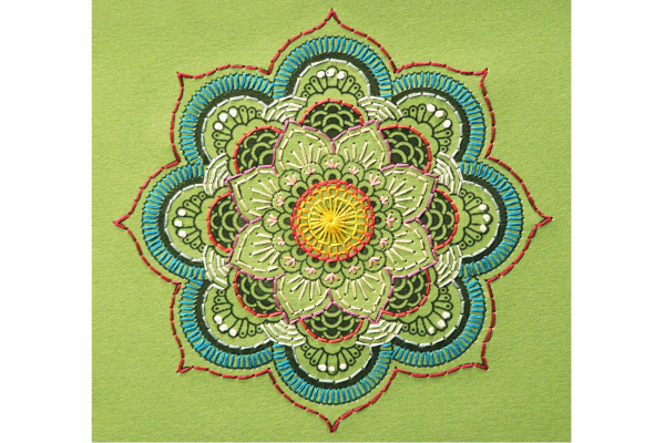 Green Mandala Notebook by Fabulous Cat Papers