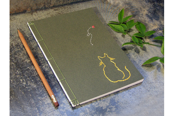 Yellow Cat Watching A Butterfly Journal by Fabulous Cat Papers