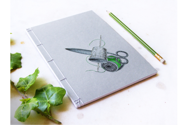 Scissors Thimble and Bobbin Journal by Fabulous Cat Papers