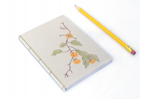 Persimmons Branch. Botanical A6 Notebook by Fabulous Cat Papers