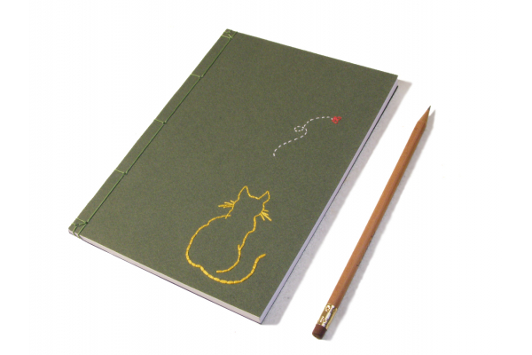 Yellow Cat Watching A Butterfly Journal by Fabulous Cat Papers