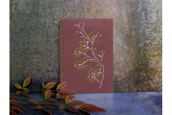 Tree Branch on Burgundy by Fabulous Cat Papers