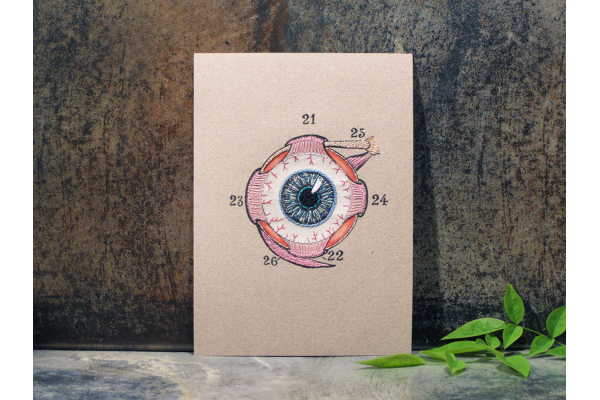 Eye Anatomy. Paper Embroidery by Fabulous Cat Papers