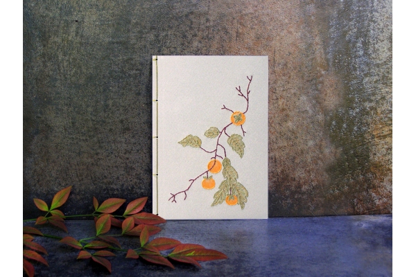 Persimmons Branch. Botanical A6 Notebook by Fabulous Cat Papers