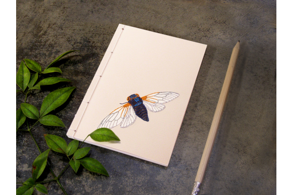 Cicada. A6 Notebook by Fabulous Cat Papers