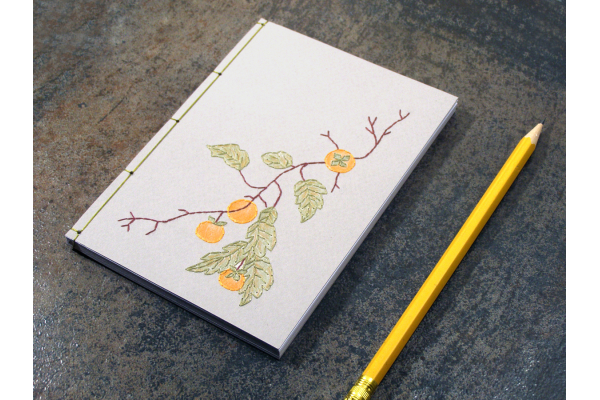 Persimmons Branch. Botanical A6 Notebook by Fabulous Cat Papers