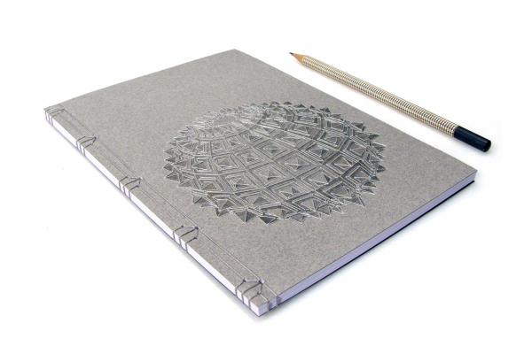 Sacred Geometry, Embroidered Journal by Fabulous Cat Papers
