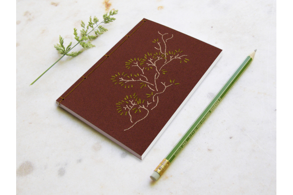 Tree Branch on Burgundy by Fabulous Cat Papers