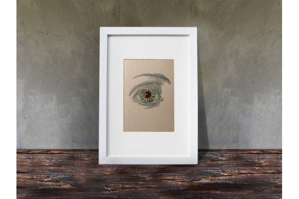 Vintage Eye. Paper Embroidery by Fabulous Cat Papers