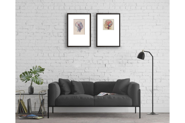 Nerves. Anatomical Paper Embroidery by Fabulous Cat Papers