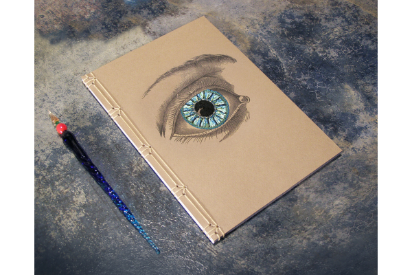 Vintage Eye Journal by Fabulous Cat Papers