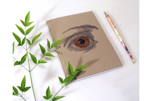 Vintage Eye Journal by Fabulous Cat Papers