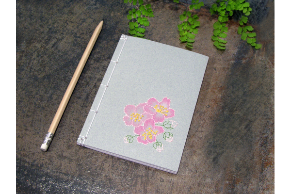 Almond Flowers. Small Floral Notebook by Fabulous Cat Papers