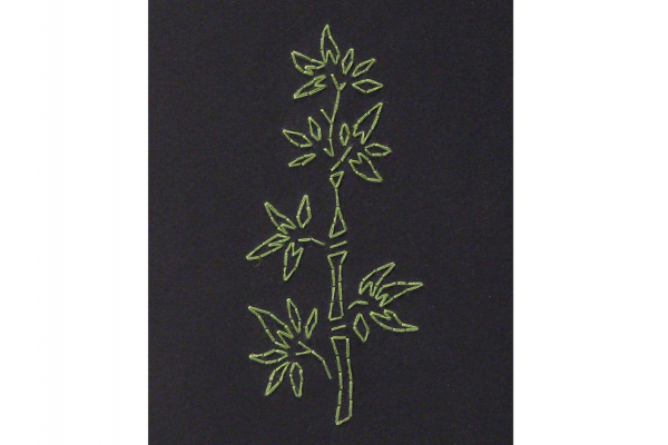 Bamboo. Black A6 Notebook by Fabulous Cat Papers