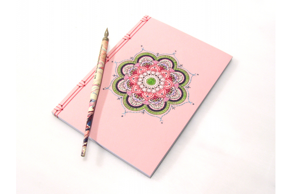 Pink Mandala Journal by Fabulous Cat Papers