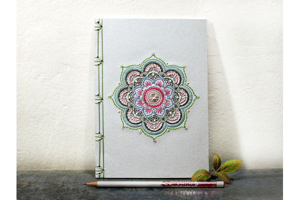 Mint Mandala Journal by Fabulous Cat Papers