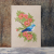 Cute Blue Bird on Wild Red Roses by Fabulous Cat Papers