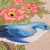 Cute Blue Bird on Wild Red Roses by Fabulous Cat Papers