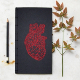 Red Heart Anatomy Journal by Fabulous Cat Papers