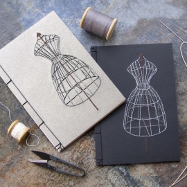 Sewing Mannequin Journals by Fabulous Cat Papers