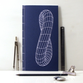 Infinity Torus. Science Embroidered Journal by Fabulous Cat Papers