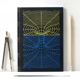 Black Hole. Embroidered Journal by Fabulous Cat Papers