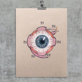 Eye Anatomy. Paper Embroidery Eye Anatomy. Paper Embroidery by Fabulous Cat Papers