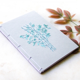 Bamboo Trees Bamboo Trees. Embroidered A6 Notebook by Fabulous Cat Papers