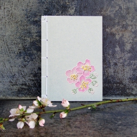 Almond Flowers. Small Floral Notebook by Fabulous Cat Papers
