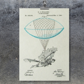 Flying Machine. Paper Embroidery by Fabulous Cat Papers