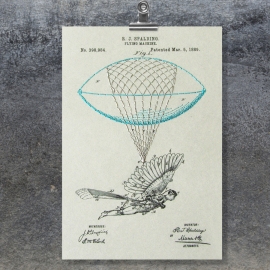 Flying Machine. Paper Embroidery Flying Machine. Paper Embroidery by Fabulous Cat Papers