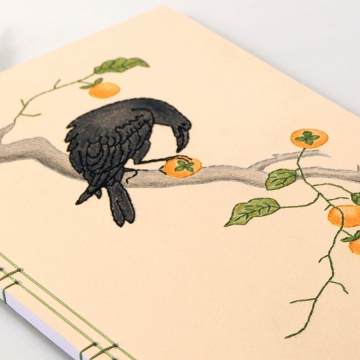 Crow Eating a Persimmon Crow Eating a Persimmon