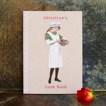 Cute Cooking Girl. Personalized Cook Notebook