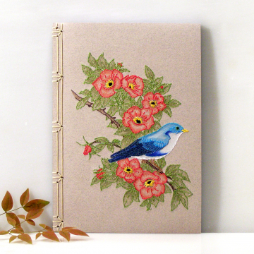 Blue Bird on Wild Roses Journal