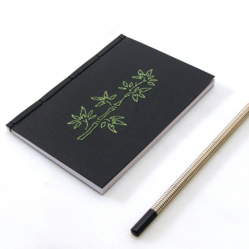 Bamboo. Black A6 Notebook
